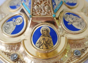 Solid silver gilt antique French Gothic Chalice.